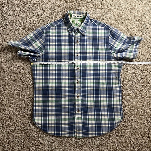 Tailor Vintage reversible Hawaiian Plaid button down shirt men’s size medium - Picture 4 of 6